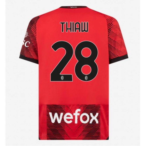 AC Milan Malick Thiaw #28 Domaci Dres 2023-24 Kratak Rukav